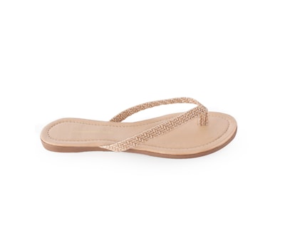 Foto 2 | Sandalia Color Beige Yute Material Sintético