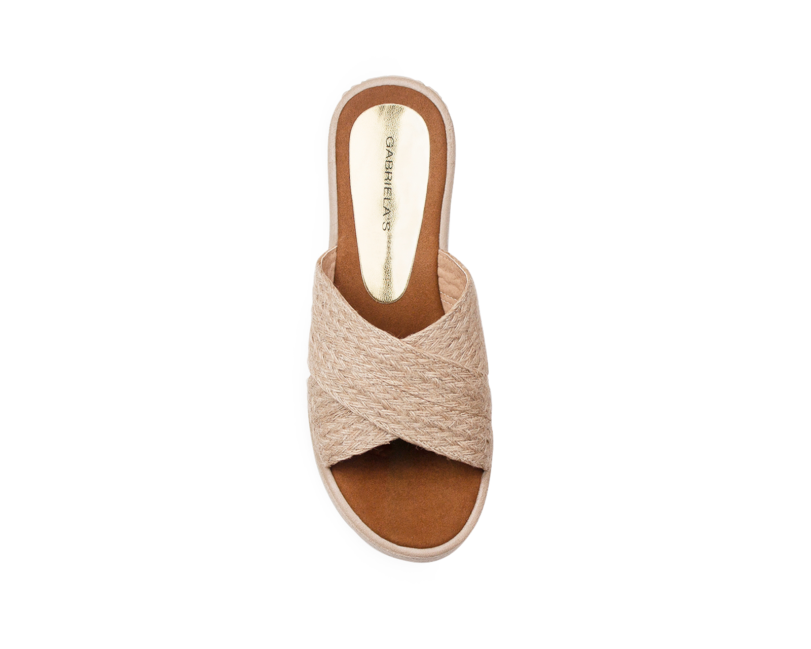 Foto 4 pulgar | Sandalia Color Natural Cruzada Material Sintético