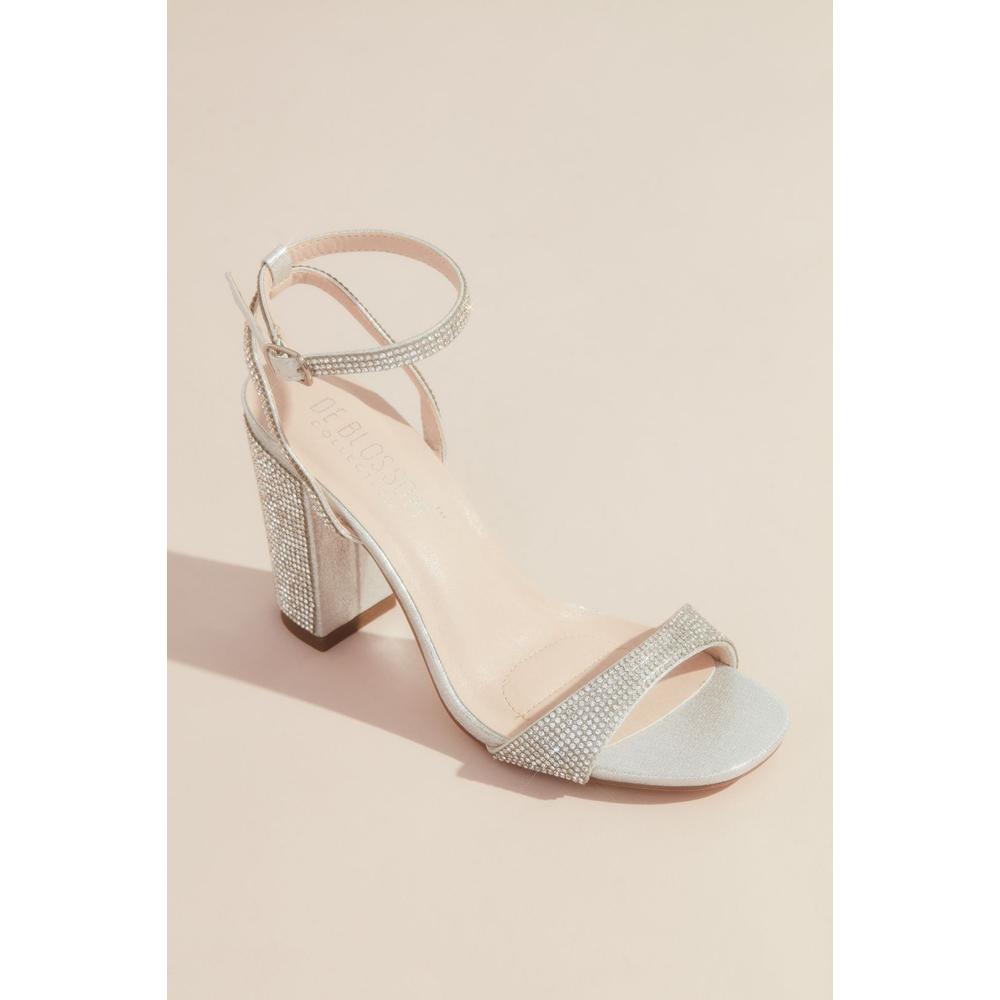 Foto 1 | Sandalias Con Tacón Cuadrado David's Bridal Plateado