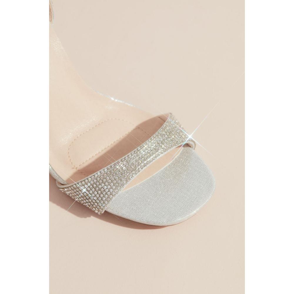 Foto 3 pulgar | Sandalias Con Tacón Cuadrado David's Bridal Plateado