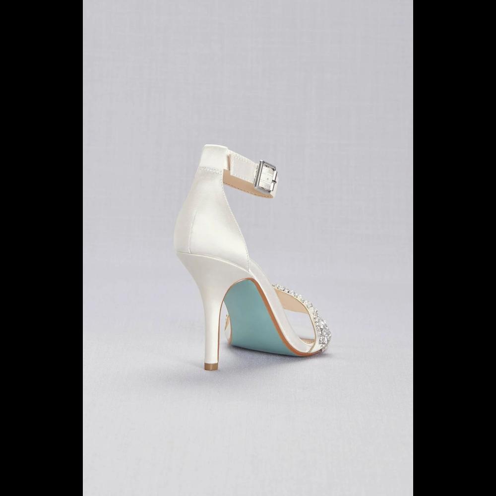 Foto 2 | Sandalias Con Tacón De Aguja Y Pedrería David's Bridal Beige