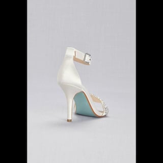 Foto 2 | Sandalias Con Tacón De Aguja Y Pedrería David's Bridal Beige