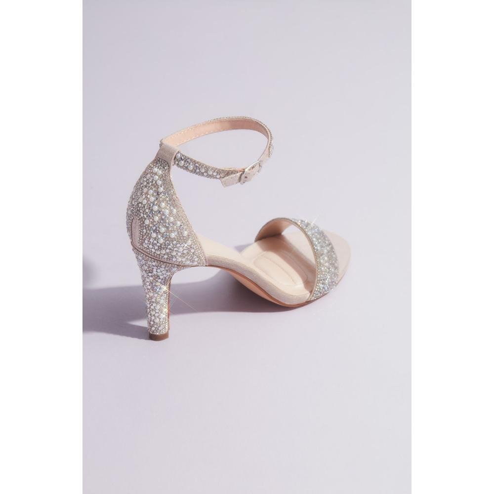 Foto 3 pulgar | Sandalias De Tacón Con Perlas David's Bridal Rosa Claro