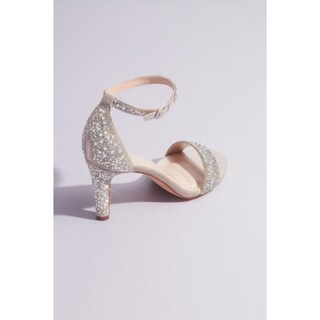 Foto 2 | Sandalias De Tacón Con Perlas David's Bridal Rosa Claro