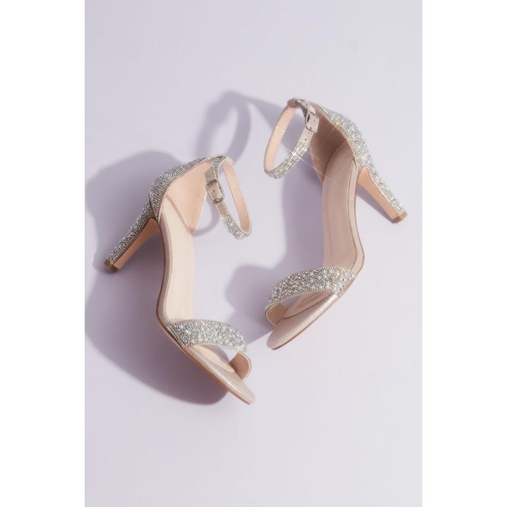 Foto 4 pulgar | Sandalias De Tacón Con Perlas David's Bridal Rosa Claro