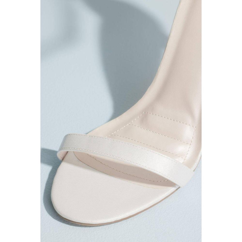Foto 3 pulgar | Sandalias Con Tacón De Aguja David's Bridal Blanco