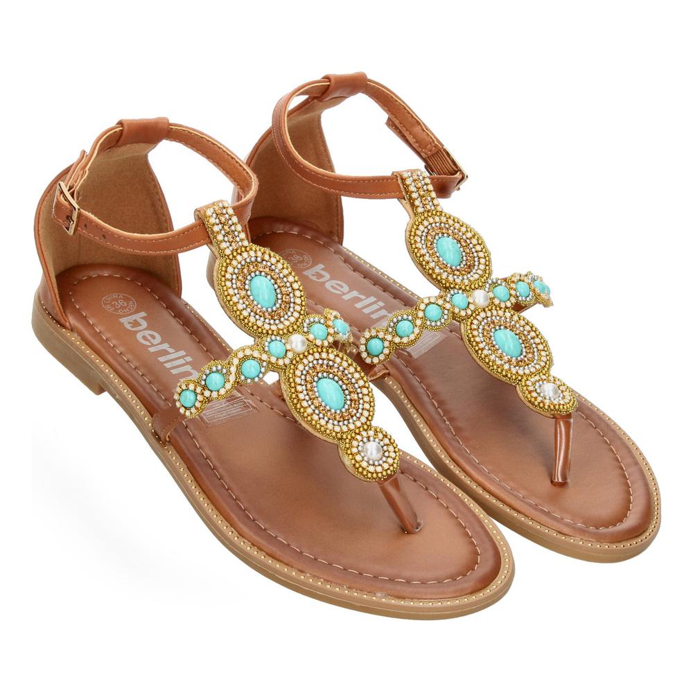 Foto 4 pulgar | Sandalias Berlin Cafe Para Mujer [bli100] Multicolor