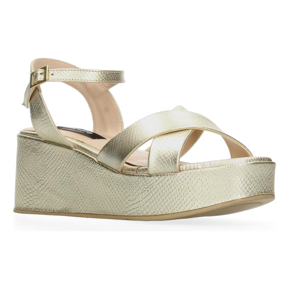 Foto 3 | Sandalias Berlin Dorado Para Mujer [bli35] Dorado