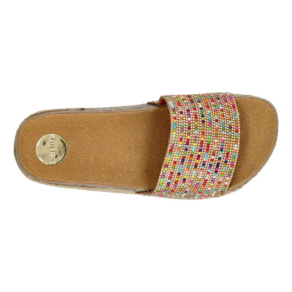 Foto 8 | Sandalias Berlin Multicolor Para Mujer [bli120] Cafe