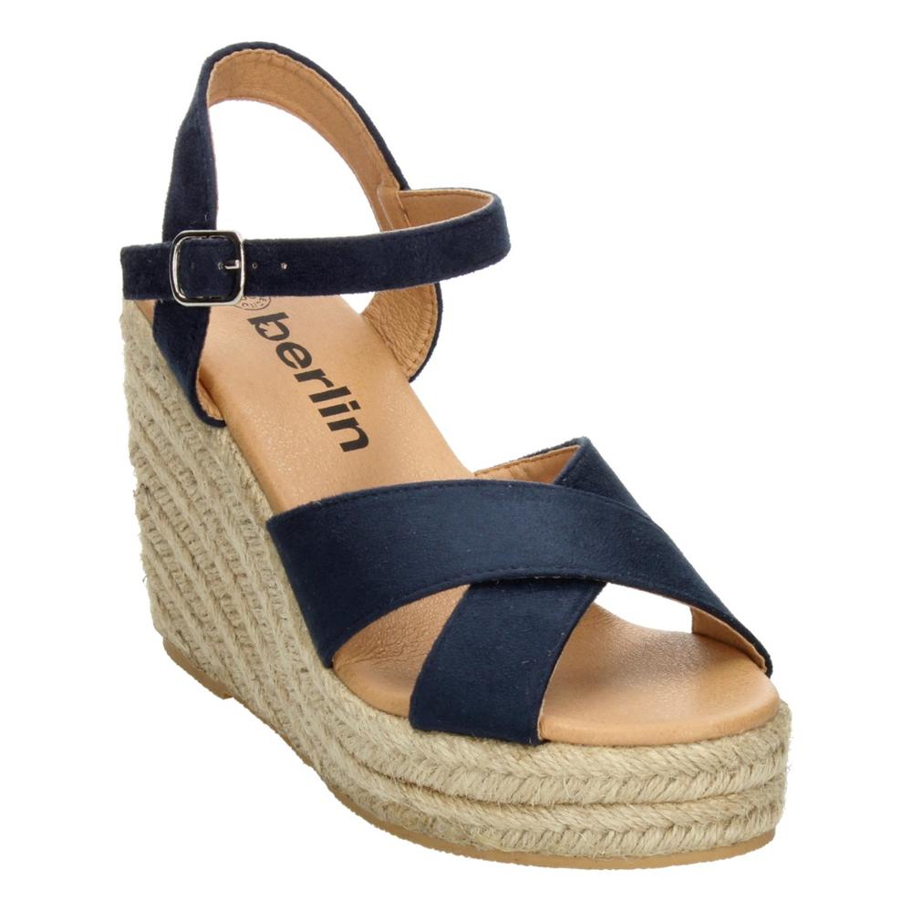 Foto 3 | Sandalias Berlin Azul Marino Para Mujer [bli41] Beige