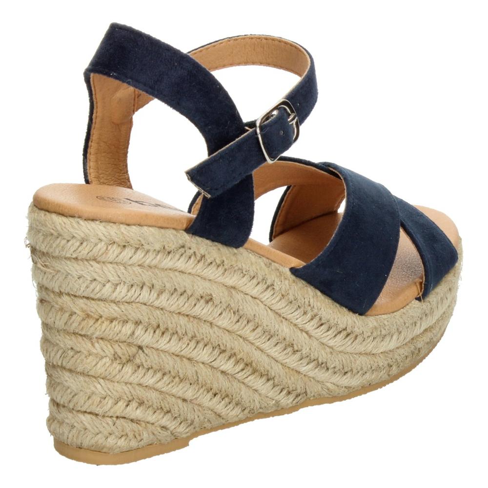 Foto 6 pulgar | Sandalias Berlin Azul Marino Para Mujer [bli41] Beige