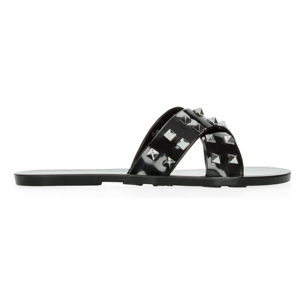 Sandalias Ozono Negro Para Mujer [ozo2839] Plateado