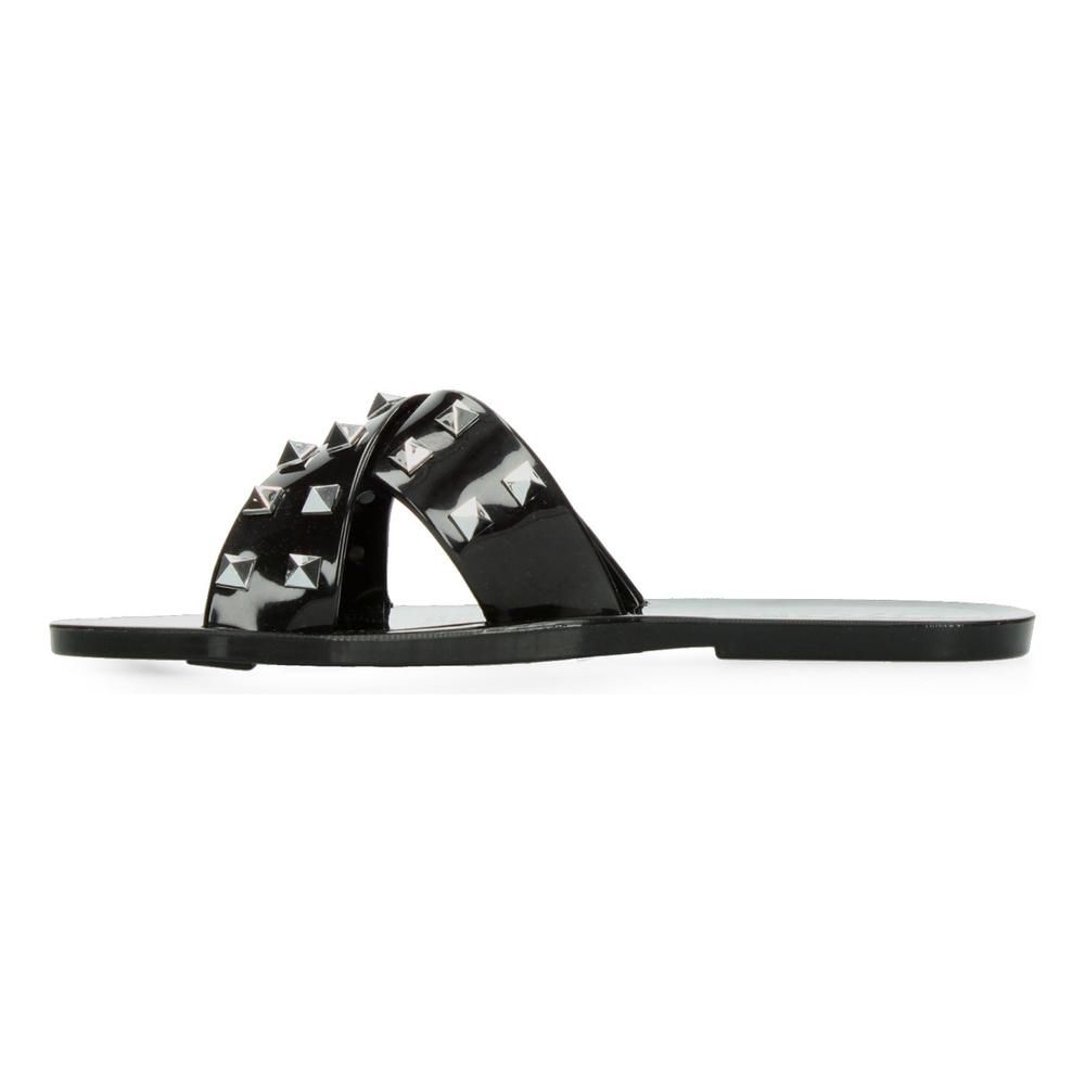 Foto 4 pulgar | Sandalias Ozono Negro Para Mujer [ozo2839] Plateado