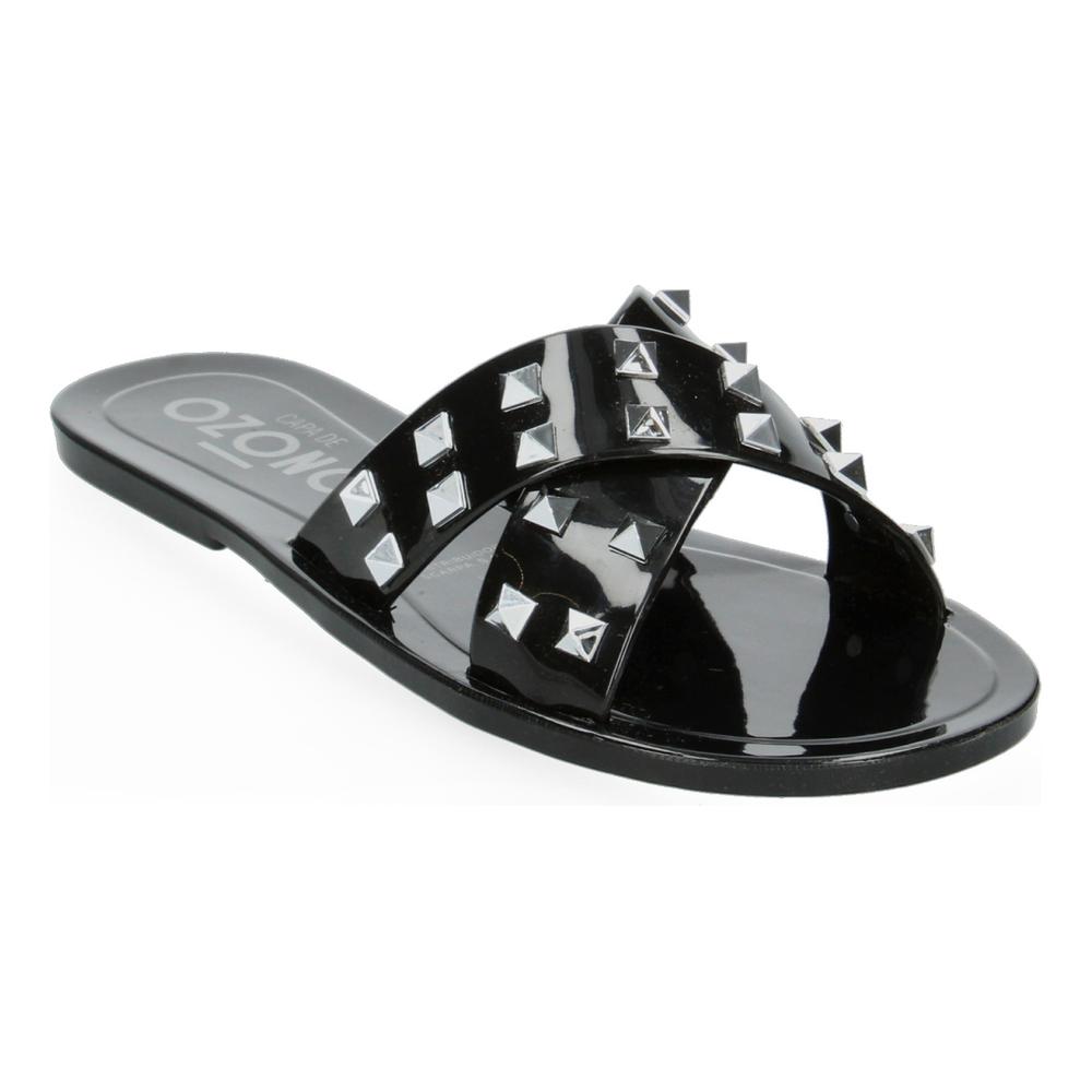Foto 6 pulgar | Sandalias Ozono Negro Para Mujer [ozo2839] Plateado