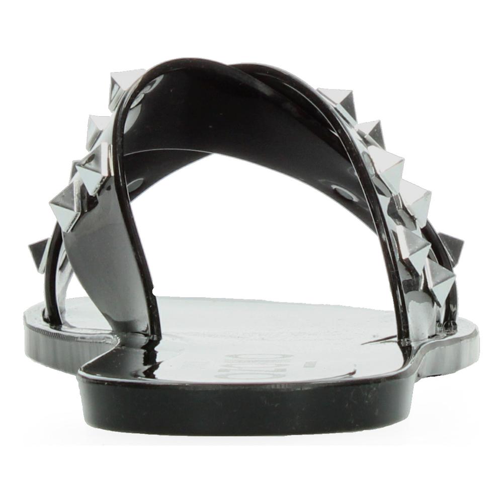 Foto 8 pulgar | Sandalias Ozono Negro Para Mujer [ozo2839] Plateado