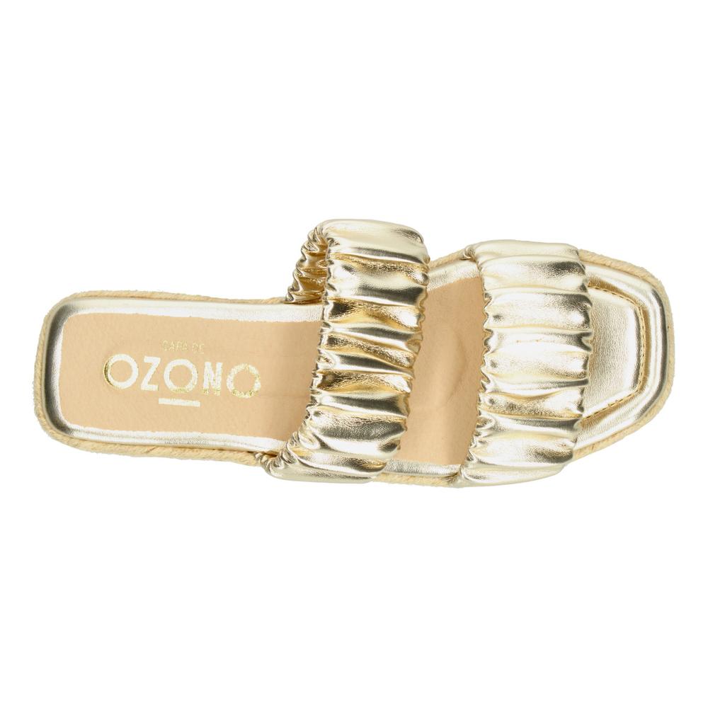 Foto 9 pulgar | Sandalias Ozono Dorado Para Mujer [ozo2851] Dorado