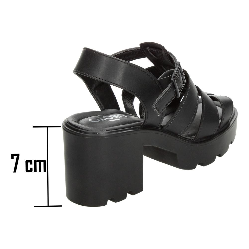 Foto 4 pulgar | Sandalias Ozono Negro Para Mujer [ozo2926] Negro