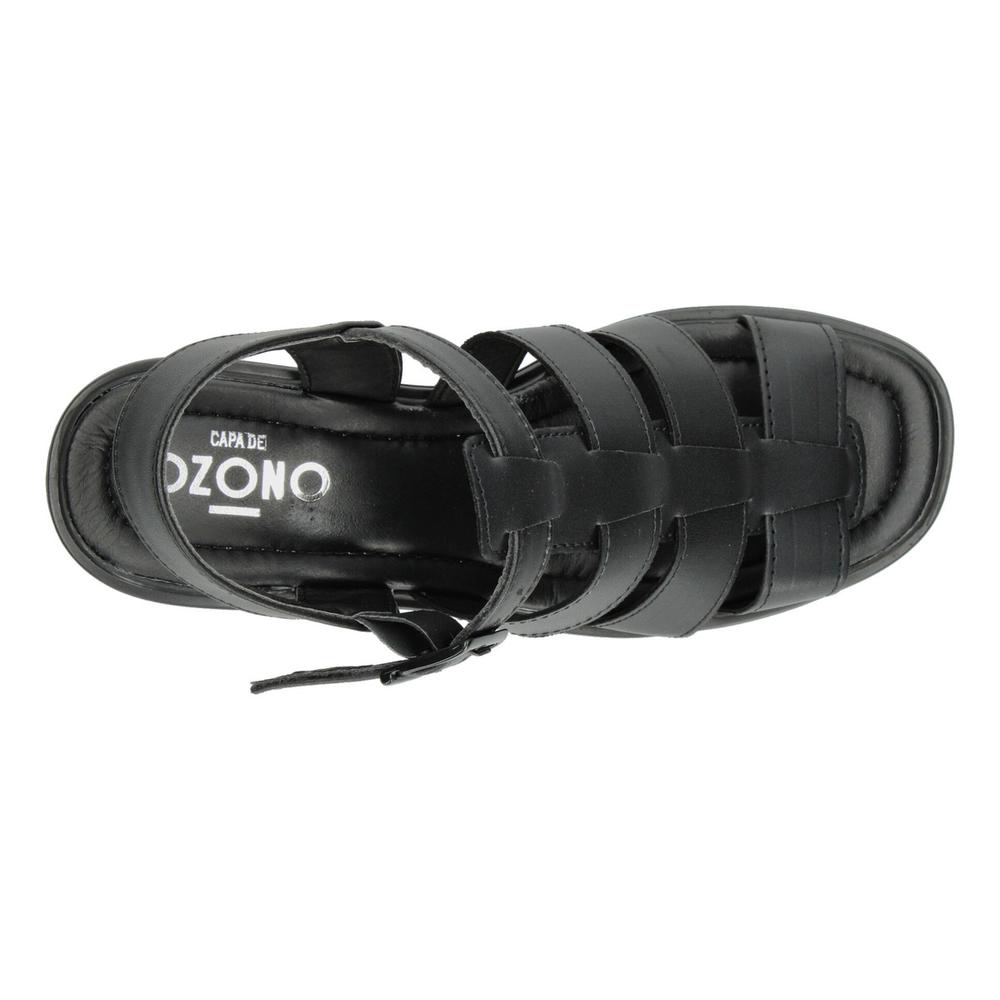 Foto 9 pulgar | Sandalias Ozono Negro Para Mujer [ozo2926] Negro