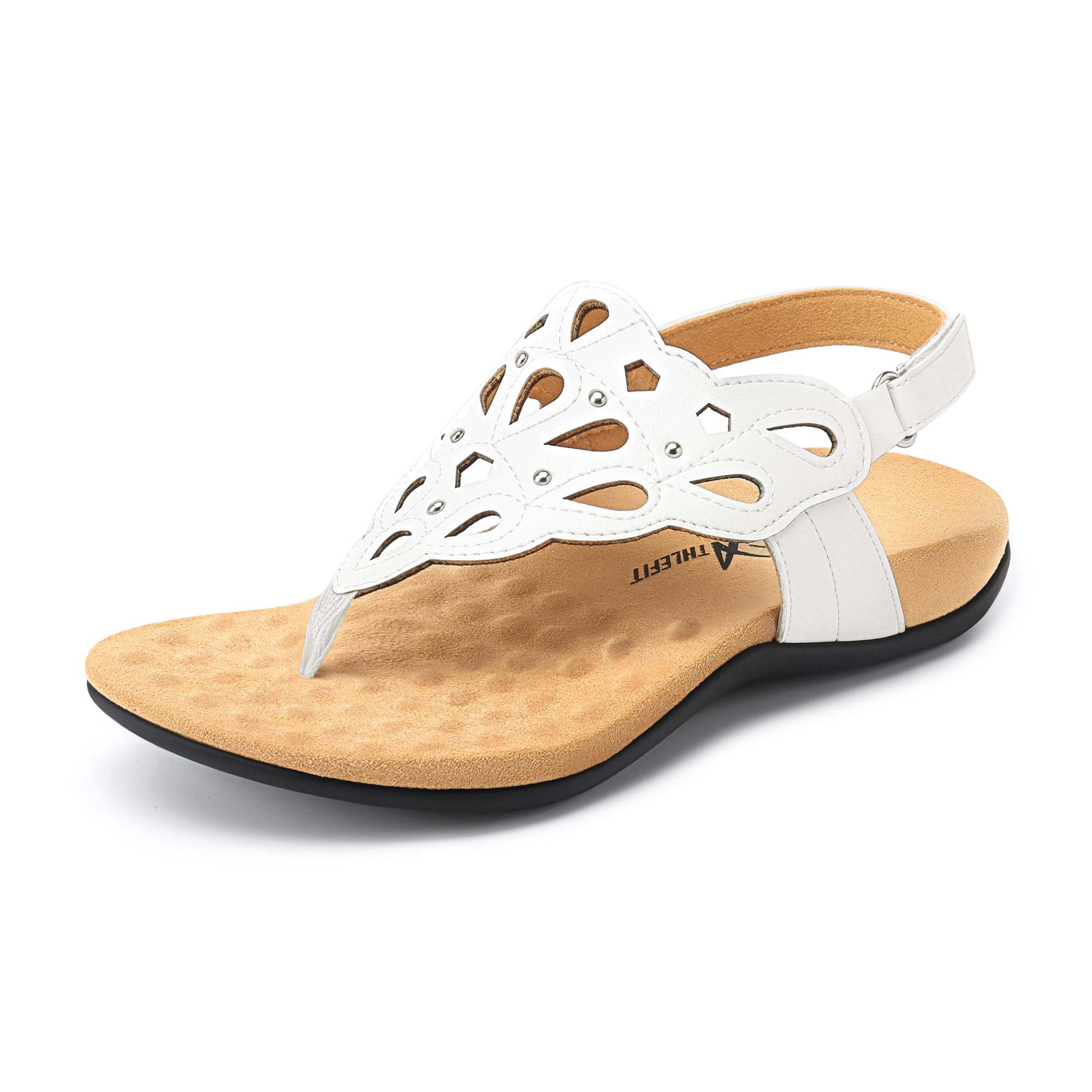 Foto 2 pulgar | Sandals Athlefit White Comfort Soporte Ortopédico Para El Arco 8 - Venta Internacional.