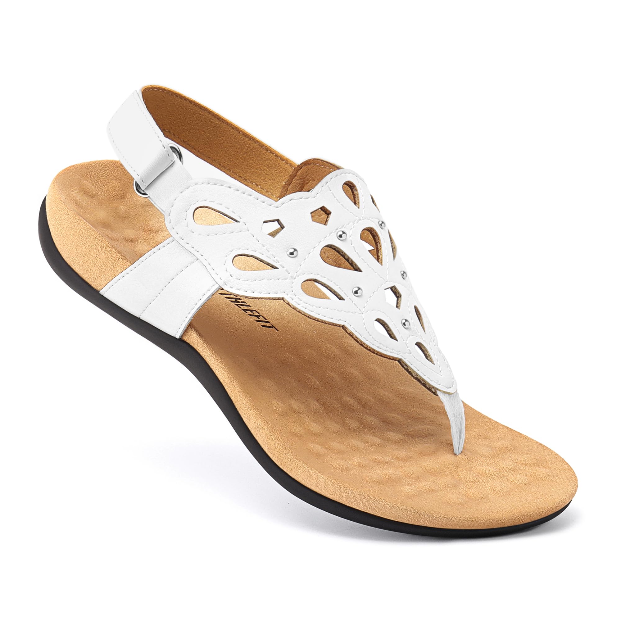 Foto 5 pulgar | Sandals Athlefit White Comfort Soporte Ortopédico Para El Arco 8 - Venta Internacional.