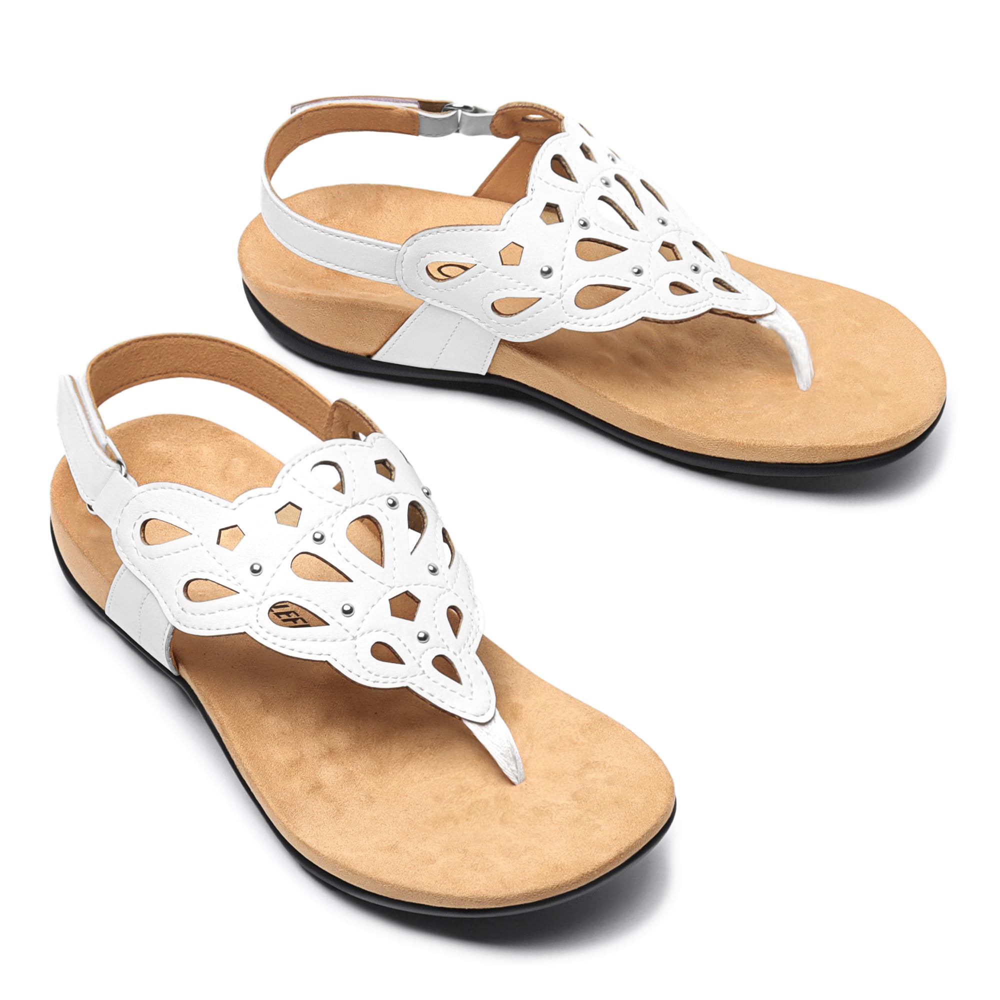 Foto 6 pulgar | Sandals Athlefit White Comfort Soporte Ortopédico Para El Arco 8 - Venta Internacional.
