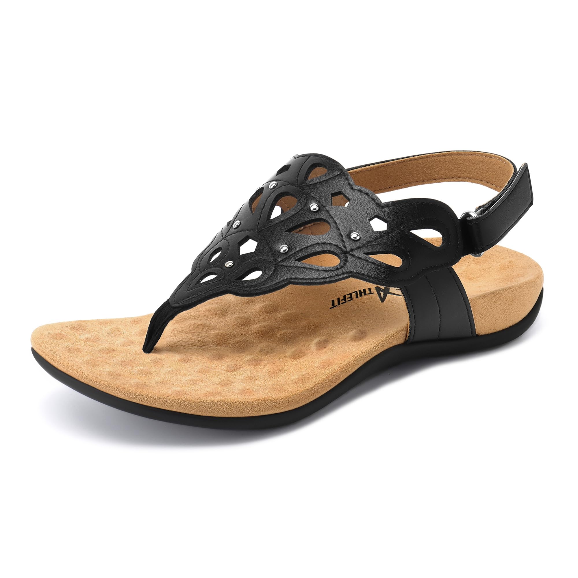 Foto 1 | Sandalias Ortopédicas Athlefit Arch Support Para Mujer, Color Negro, 8.5 - Venta Internacional.