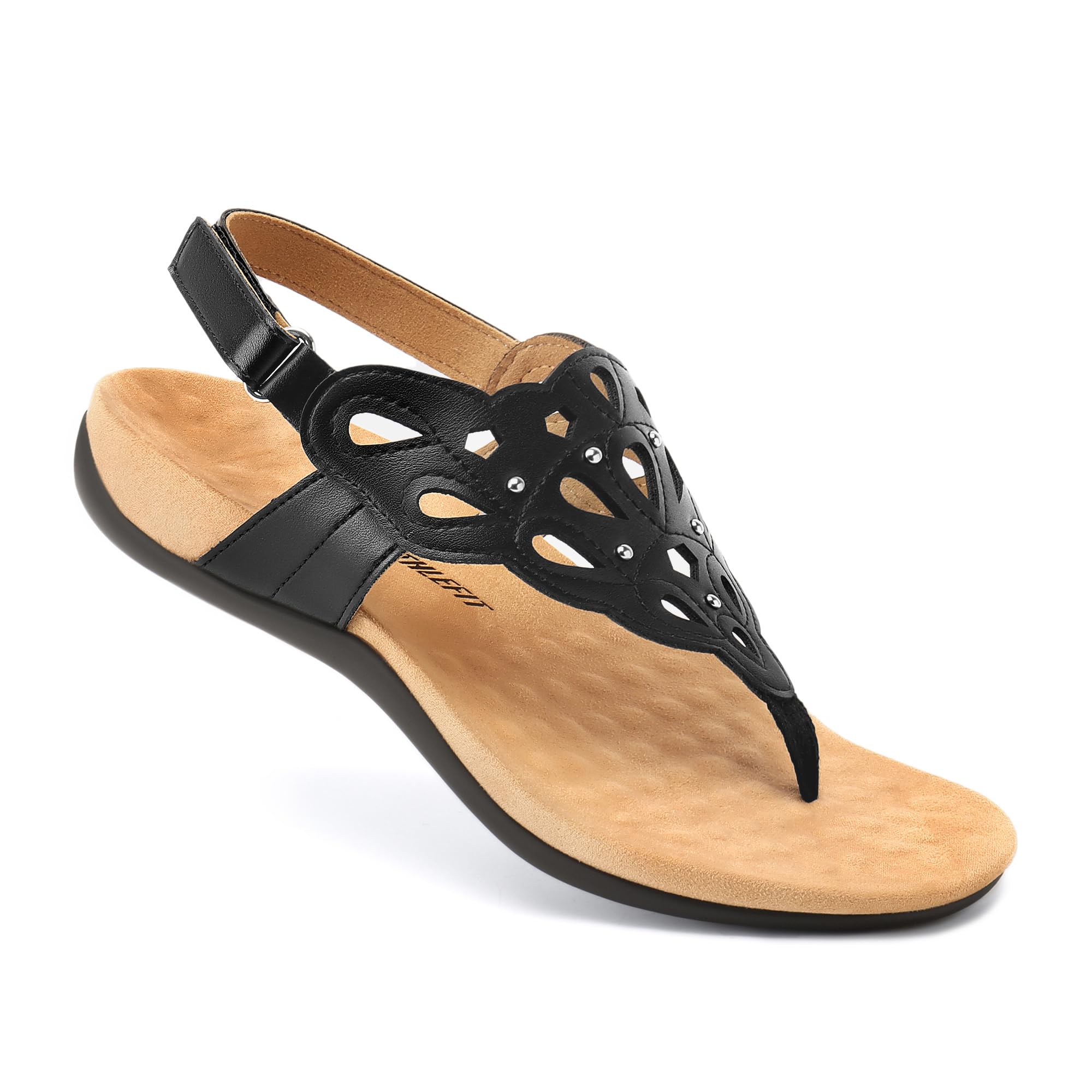 Foto 5 pulgar | Sandalias Ortopédicas Athlefit Arch Support Para Mujer, Color Negro, 8.5 - Venta Internacional.