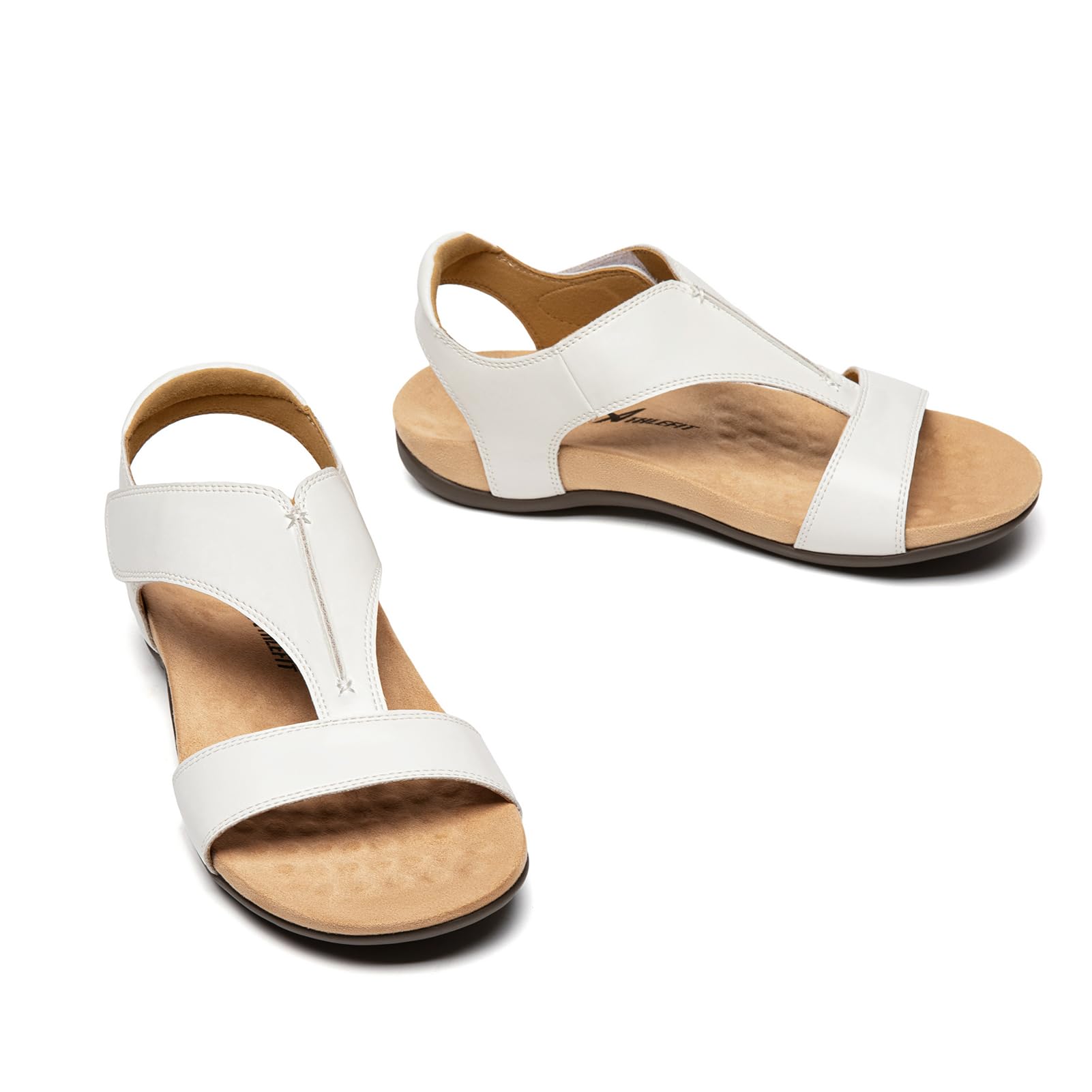 Foto 6 pulgar | Sandalias Ortopédicas Athlefit Arch Support Para Mujer 5.5, Color Blanco - Venta Internacional.