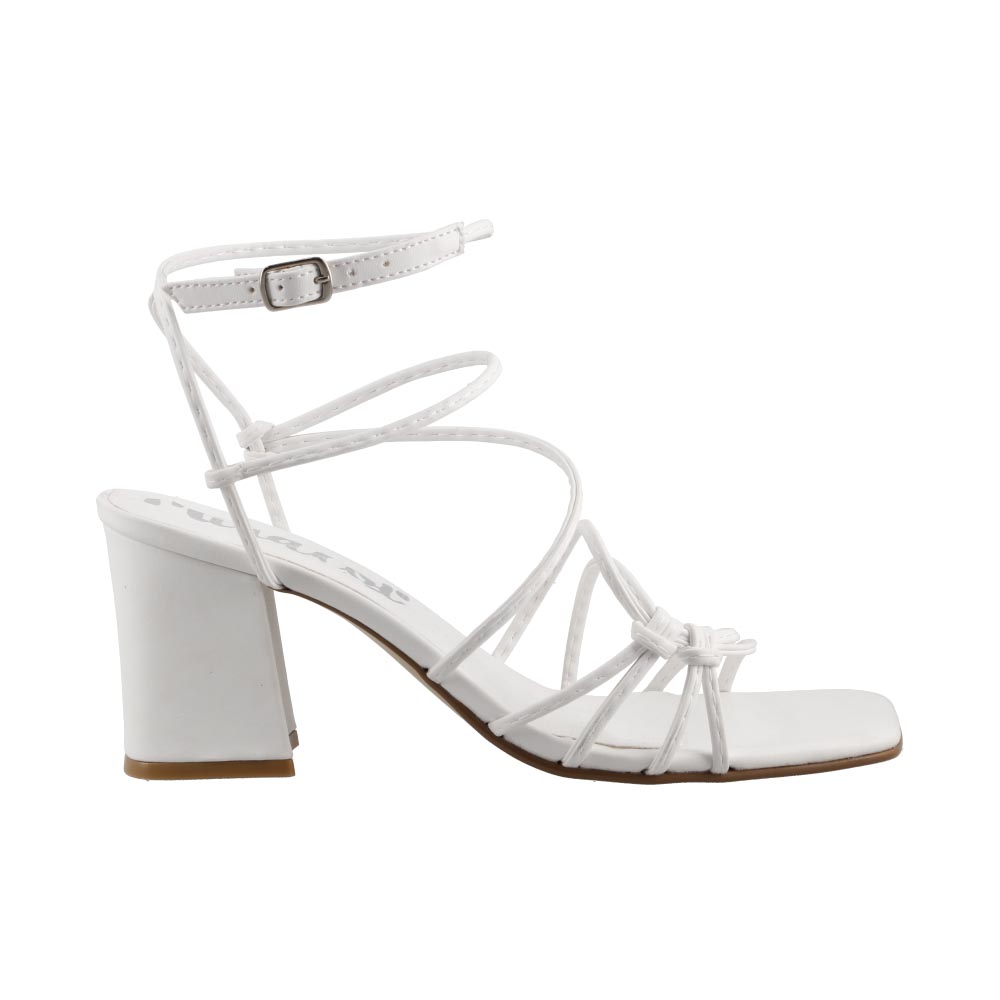 Foto 1 | Sandalia Mujer Miracol By Mama Lola 10246 Blanco Sandalia Mujer Tacon Ancho Dama Talla 23 A 26 E