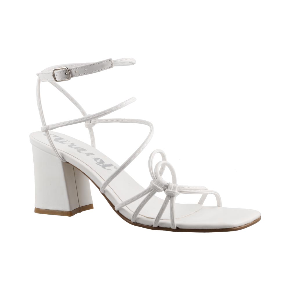 Foto 2 | Sandalia Mujer Miracol By Mama Lola 10246 Blanco Sandalia Mujer Tacon Ancho Dama Talla 23 A 26 E