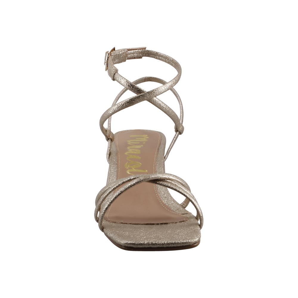 Foto 6 pulgar | Sandalia Mujer Miracol By Mama Lola 10247 Oro Ingles Sandalia Mujer Tacon Ancho Dama Talla 23 A 26 E
