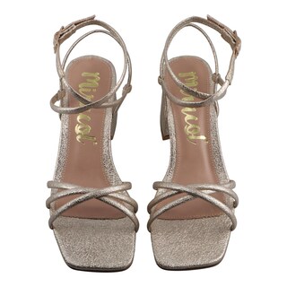 Foto 6 | Sandalia Mujer Miracol By Mama Lola 10247 Oro Ingles Sandalia Mujer Tacon Ancho Dama Talla 23 A 26 E