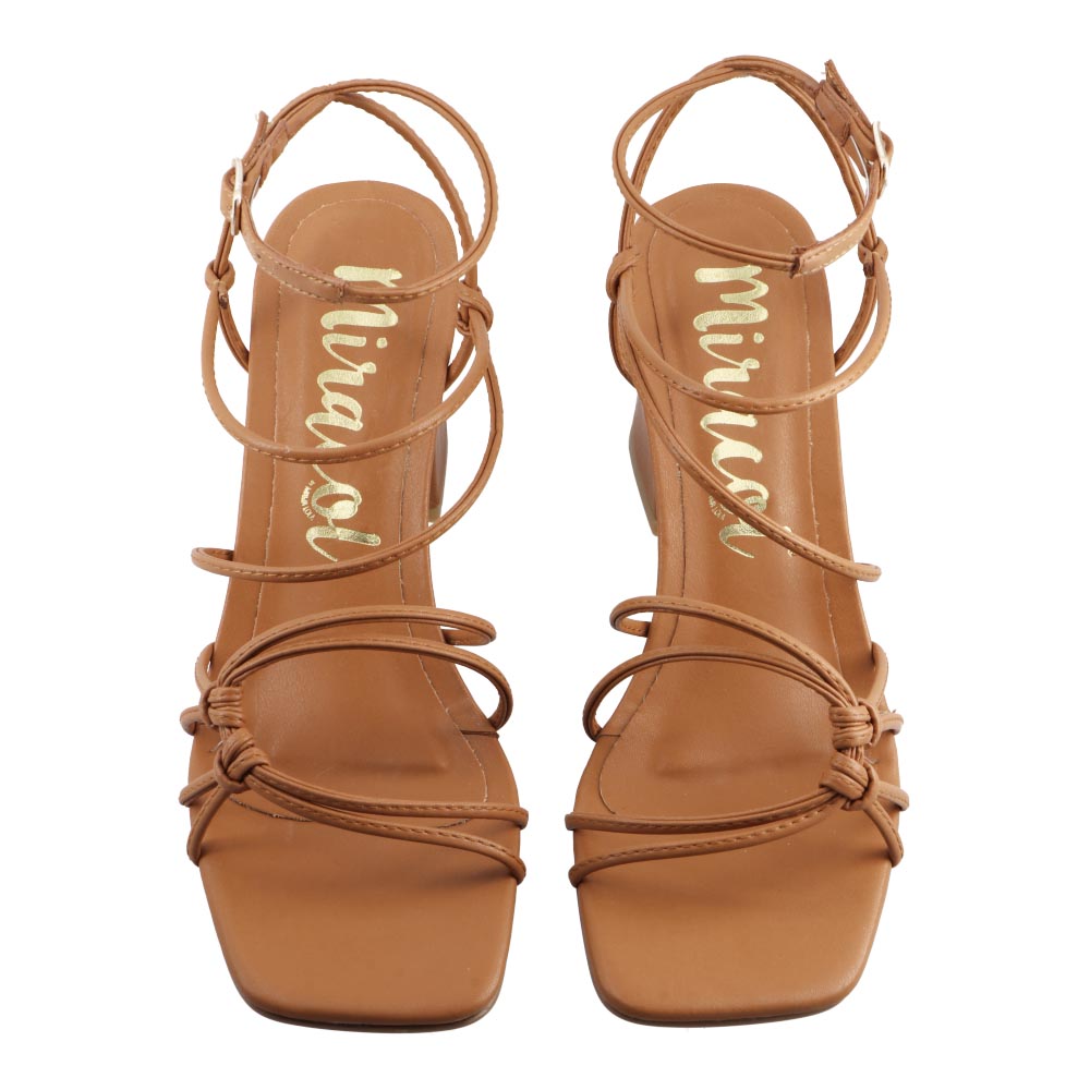 Foto 6 | Sandalia Mujer Miracol By Mama Lola 10246 Ladrillo Sandalia Mujer Tacon Ancho Dama Talla 23 A 26 E