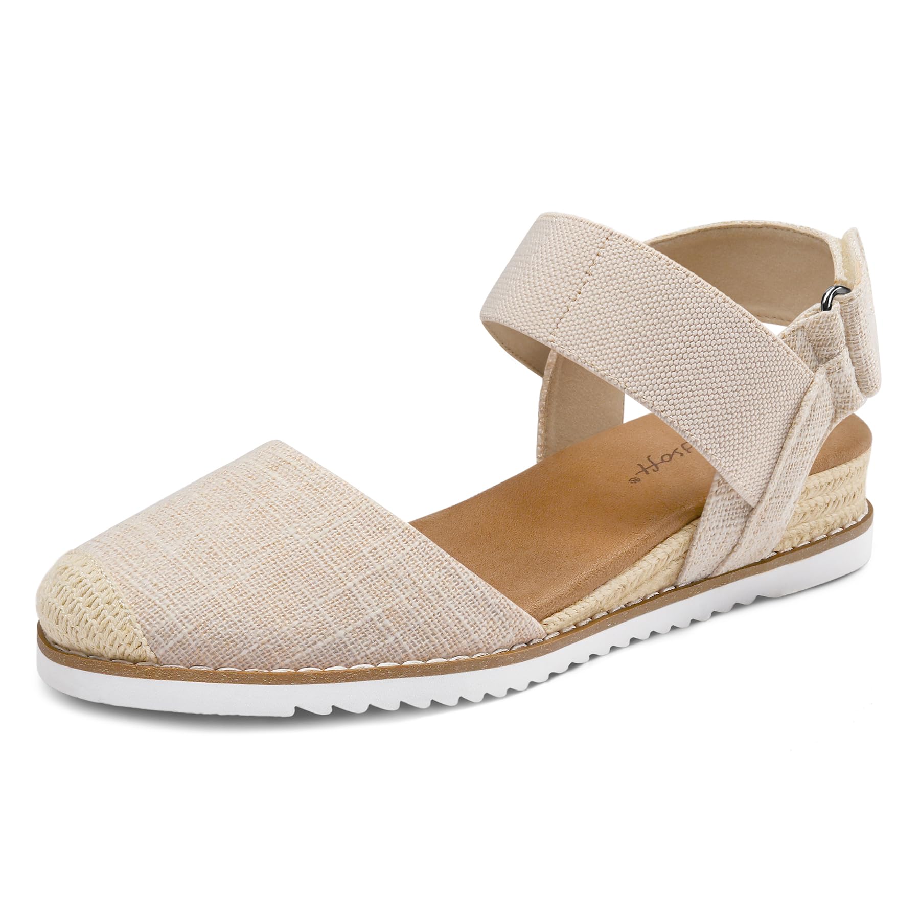 Foto 2 pulgar | Sandalias Mysoft Para Mujer, Cuña Baja, Punta Cerrada, Cómodas - Venta Internacional.