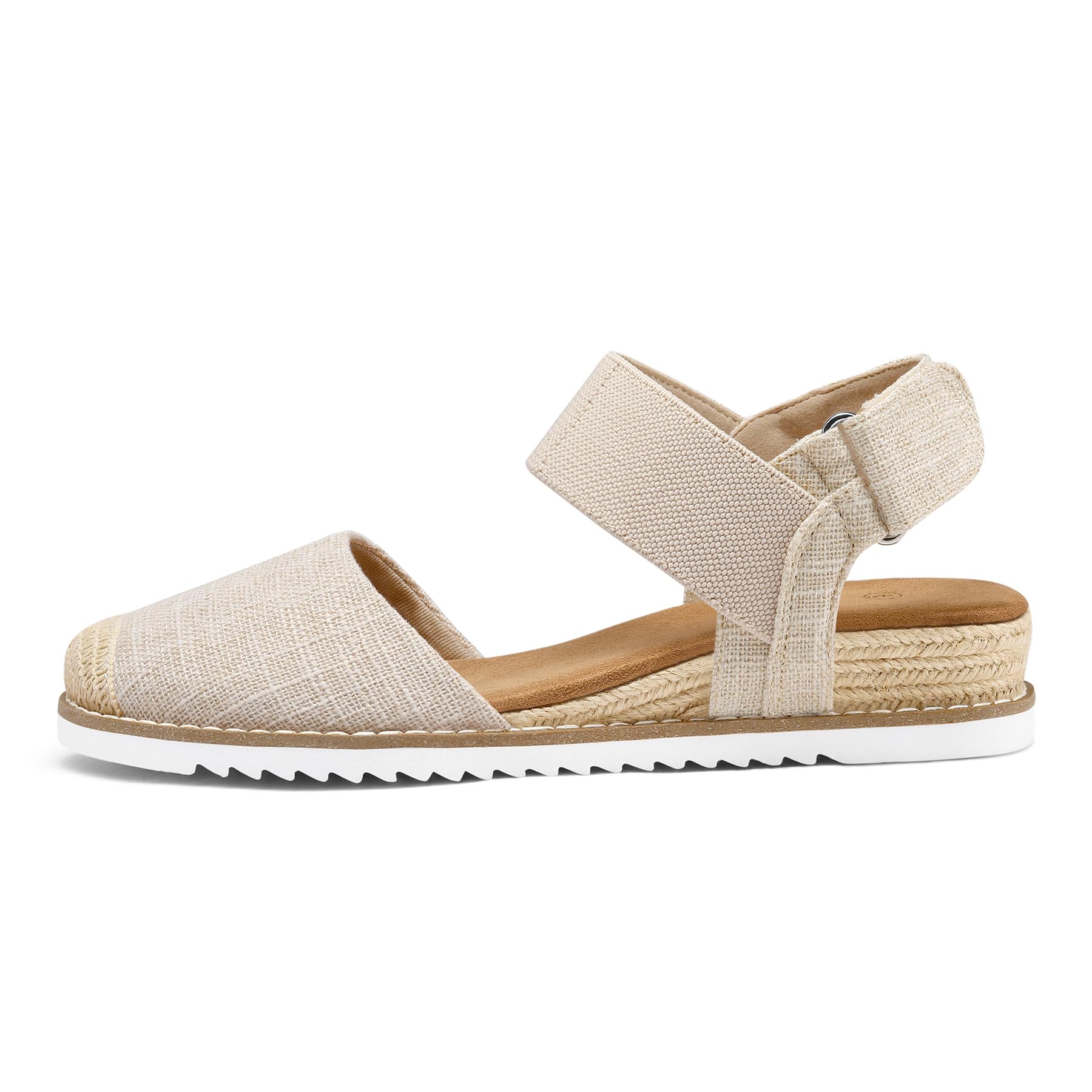 Foto 4 pulgar | Sandalias Mysoft Para Mujer, Cuña Baja, Punta Cerrada, Cómodas - Venta Internacional.