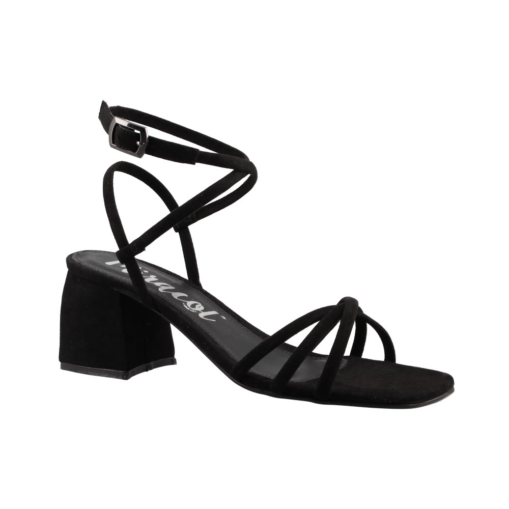 Foto 2 | Sandalia Mujer Miracol By Mama Lola 10247 Negro Sandalia Mujer Tacon Ancho Dama Talla 23 A 26 E