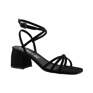 Foto 2 | Sandalia Mujer Miracol By Mama Lola 10247 Negro Sandalia Mujer Tacon Ancho Dama Talla 23 A 26 E