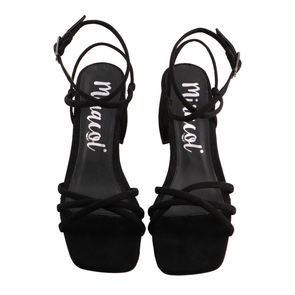 Foto 7 pulgar | Sandalia Mujer Miracol By Mama Lola 10247 Negro Sandalia Mujer Tacon Ancho Dama Talla 23 A 26 E