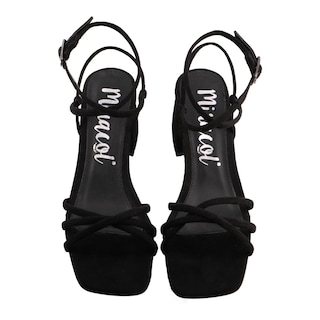 Foto 6 | Sandalia Mujer Miracol By Mama Lola 10247 Negro Sandalia Mujer Tacon Ancho Dama Talla 23 A 26 E