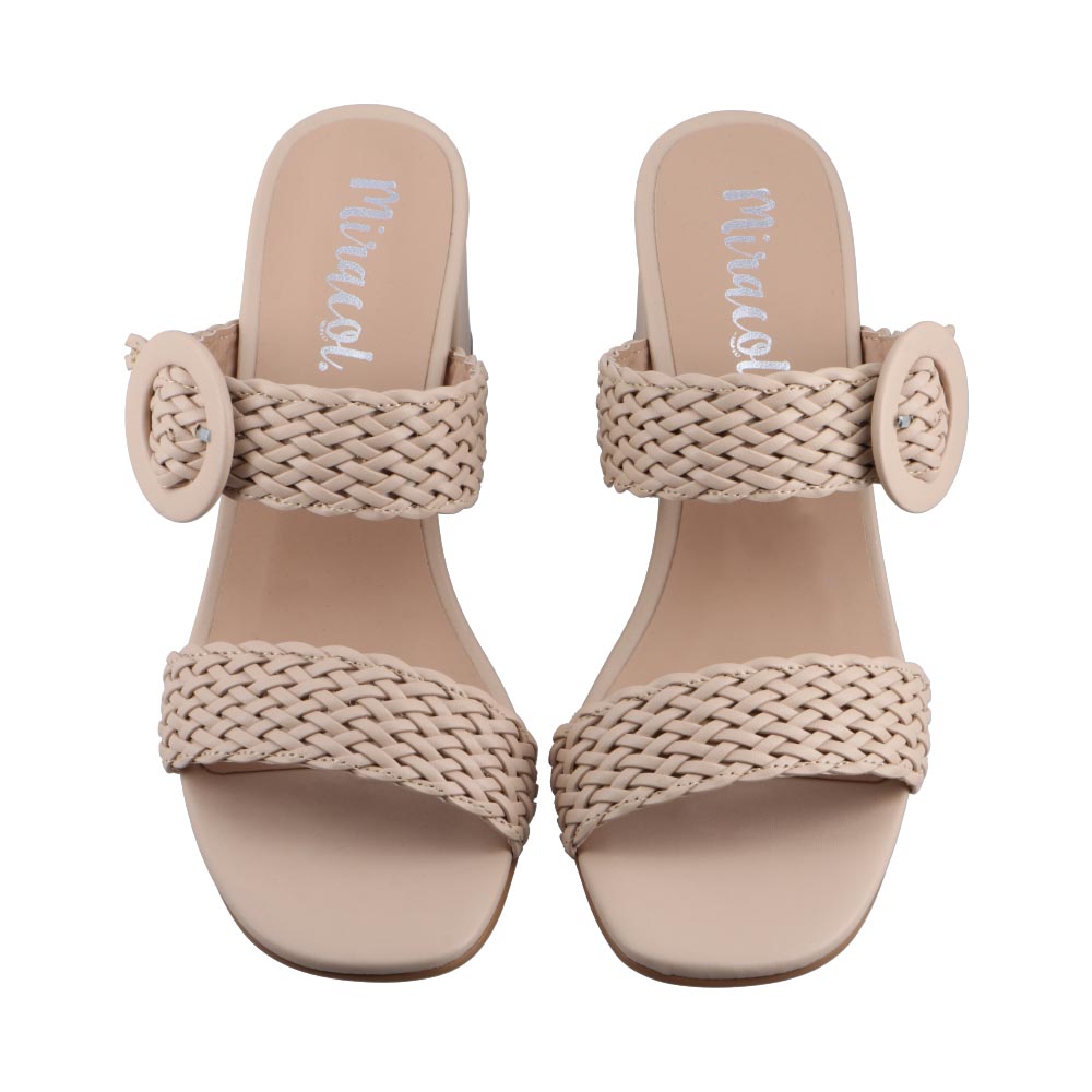 Foto 7 pulgar | Zapato Mujer Miracol By Mama Lola 8719 Avena Tacon Ancho Dama Talla 23 A 26 M