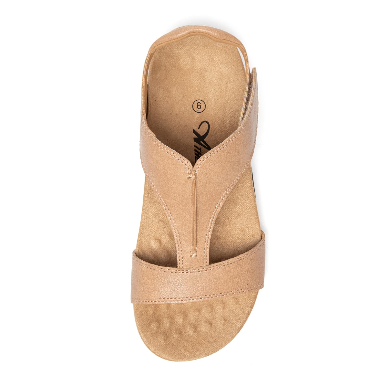 Foto 5 pulgar | Sandalias Ortopédicas Athlefit Con Soporte De Arco Para Mujer, Talla 5.5, Color Nude - Venta Internacional.