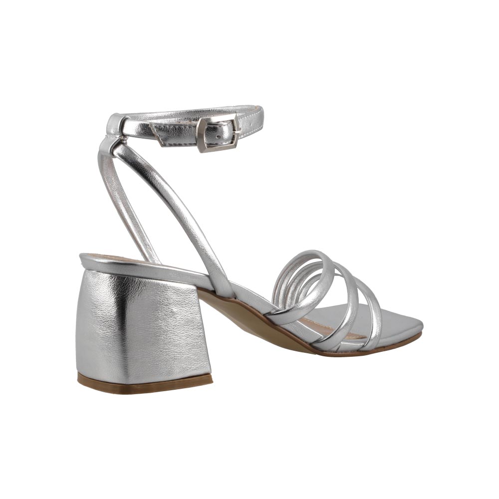 Foto 4 pulgar | Sandalia Mujer Miracol By Mama Lola 10241 Plata Sandalia Mujer Tacon Ancho Dama Talla 23 A 27 E