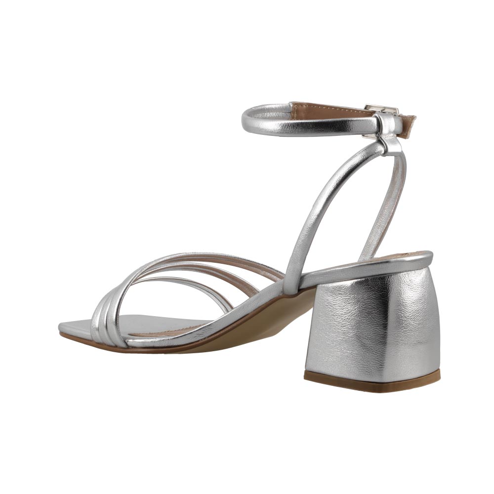 Foto 5 pulgar | Sandalia Mujer Miracol By Mama Lola 10241 Plata Sandalia Mujer Tacon Ancho Dama Talla 23 A 27 E