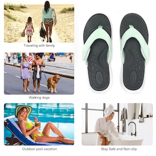 Foto 7 | Chanclas Stq Para Mujer, Con Soporte Para Arco De Playa, Color Verde Menta, Talla 36 - Venta Internacional.