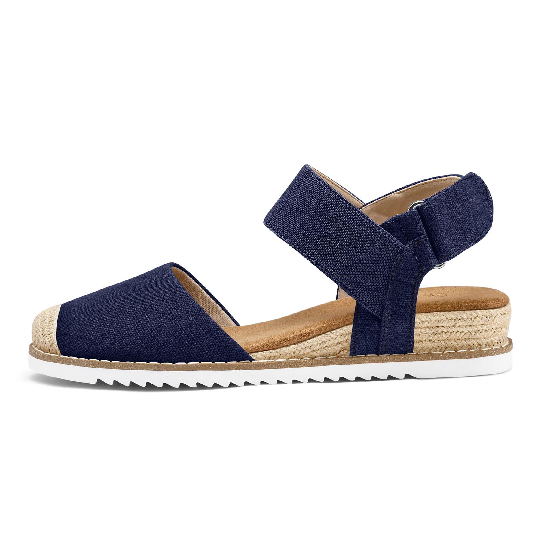 Foto 4 pulgar | Sandalias Mysoft Para Mujer, Cuña Baja, Punta Cerrada, Cómodas - Venta Internacional.