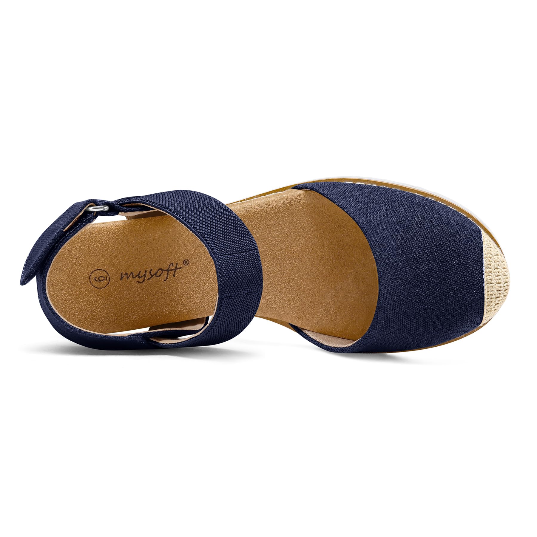 Foto 5 pulgar | Sandalias Mysoft Para Mujer, Cuña Baja, Punta Cerrada, Cómodas - Venta Internacional.