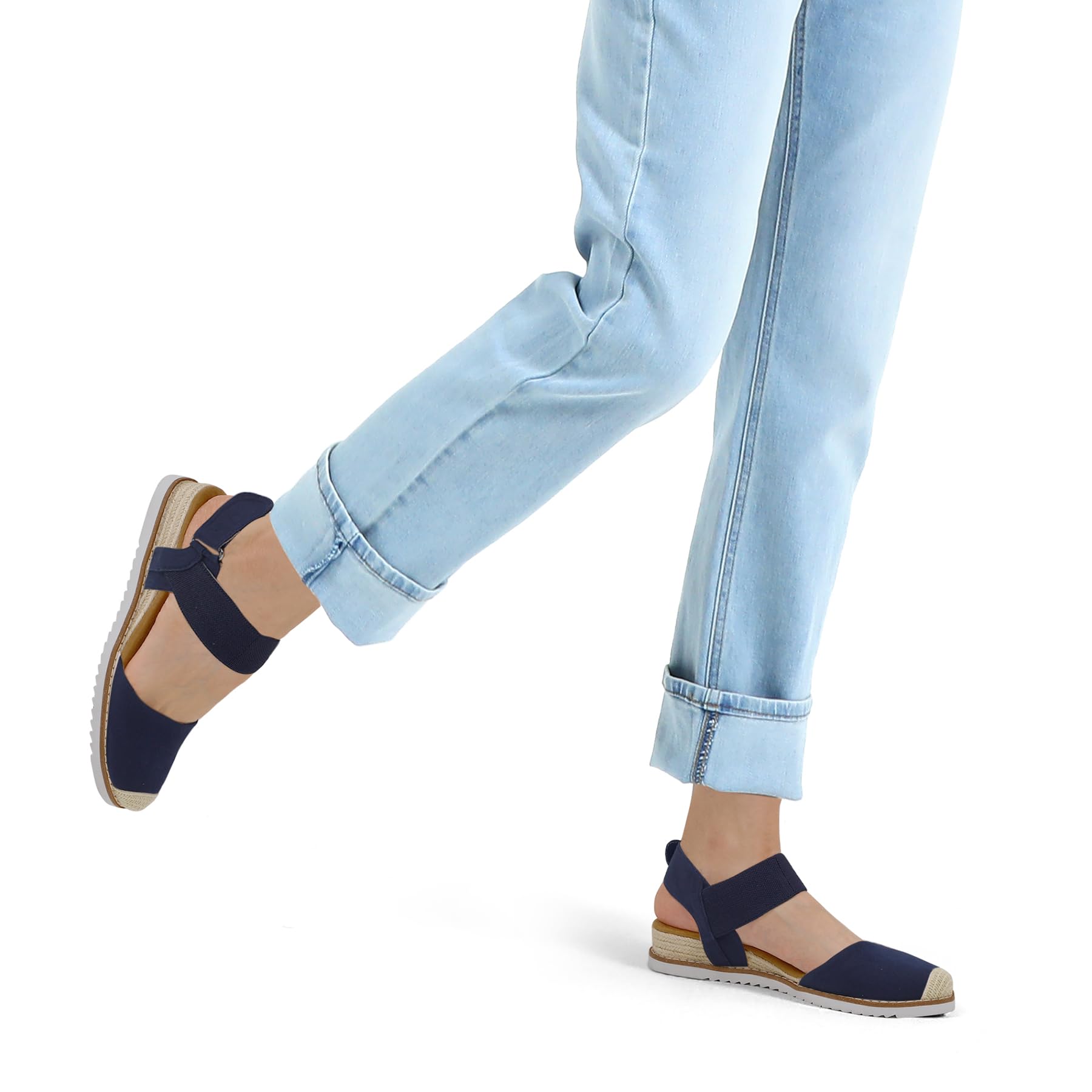 Foto 7 pulgar | Sandalias Mysoft Para Mujer, Cuña Baja, Punta Cerrada, Cómodas - Venta Internacional.