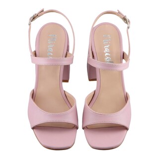 Foto 6 | Sandalia Elegante Mujer Miracol By Mama Lola 8423 Taro Tacon Ancho Alto Dama Talla 23 A 26 M