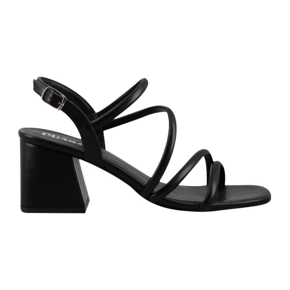 Sandalia Mujer Miracol By Mama Lola 8715 Negro Sandalia Mujer Tacon Ancho Dama Talla 23 A 26 M