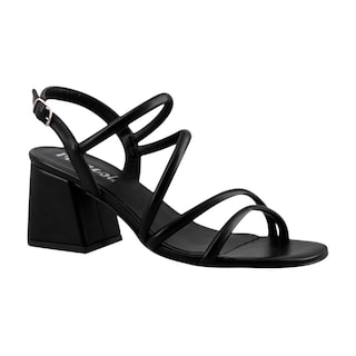 Foto 2 | Sandalia Mujer Miracol By Mama Lola 8715 Negro Sandalia Mujer Tacon Ancho Dama Talla 23 A 26 M